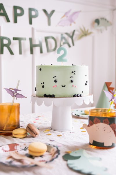 2 Jaar Kaars Lichtblauw 5,5cm - Partywinkel - 5904555038370