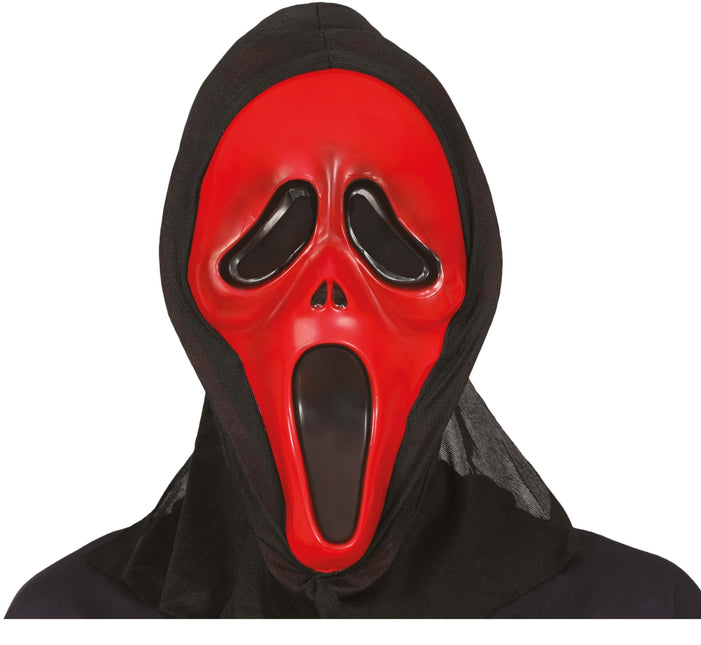 Halloween Masker Rood Zwart Scream