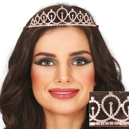 Princess gold metal tiara, adults