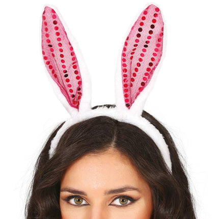 Sequin rabbit ears headband, adults