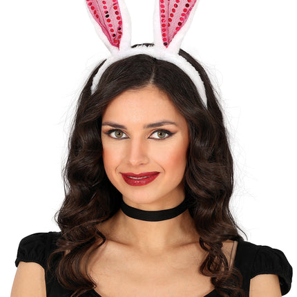 Sequin rabbit ears headband, adults