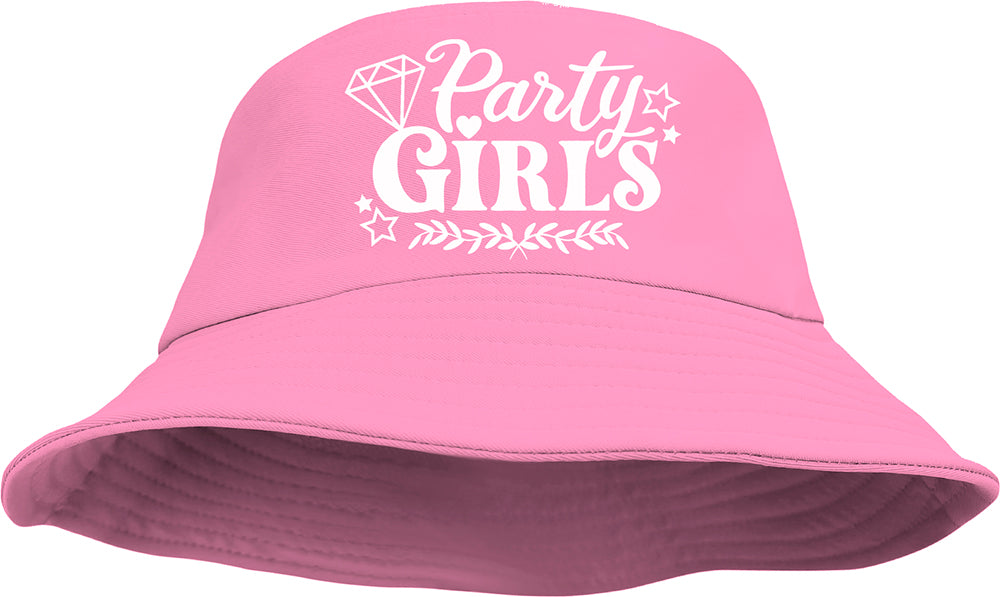 Pink party girls bucket hat, adults