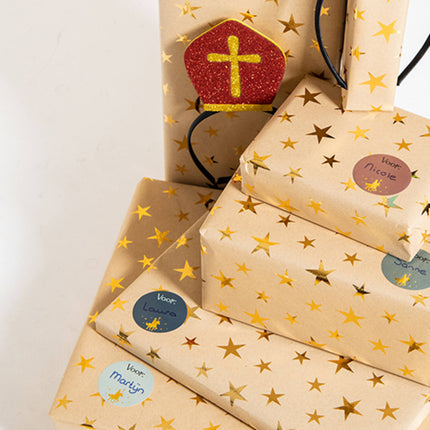 Naamstickers Cadeau Welkom Sint En Piet 12st