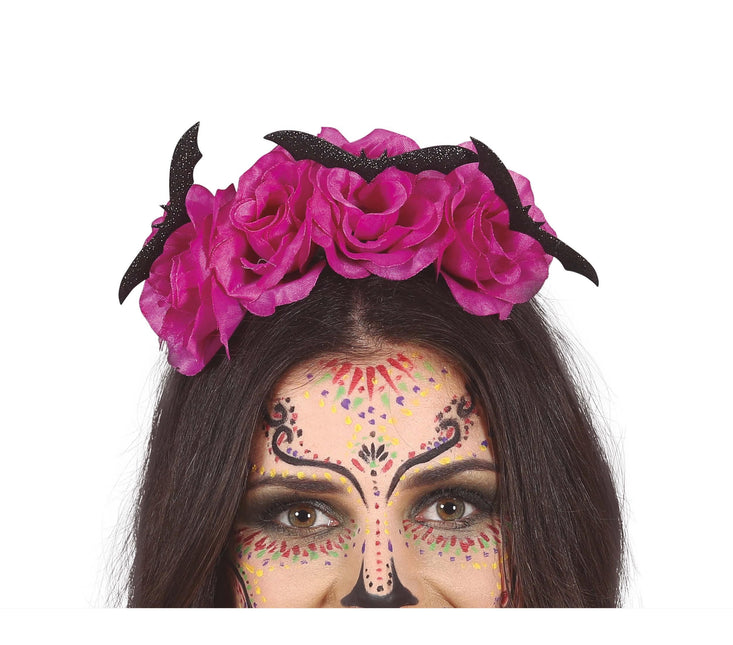 Halloween Haarband Vleermuis Bloemen