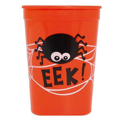 Oranje Halloween Beker Spin 11cm