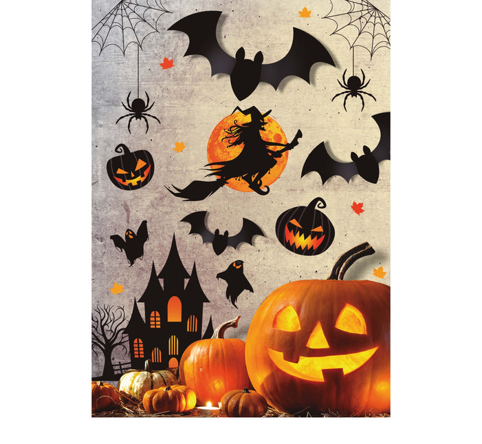 Halloween Wanddecoratie Heks 80cm