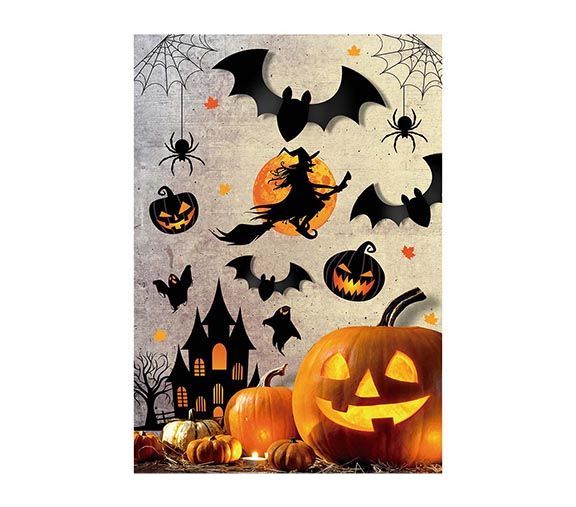 Halloween Wanddecoratie Heks 80cm