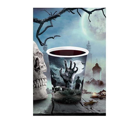 Halloween Bekers Kerkhof 240ml 6st