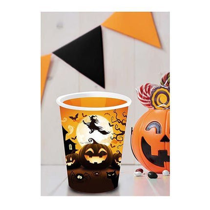 Halloween Bekers Pompoen 240ml 6st