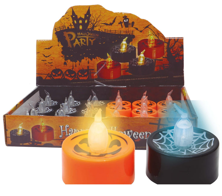 Halloween Nep Kaarsen Met Licht 4cm 24st