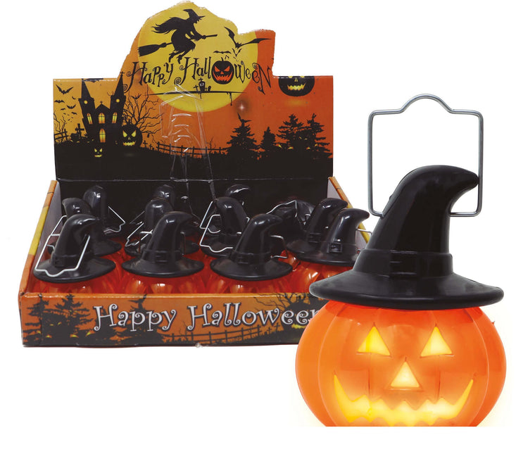 Halloween Hangdecoratie Pompoen Met Licht 8cm