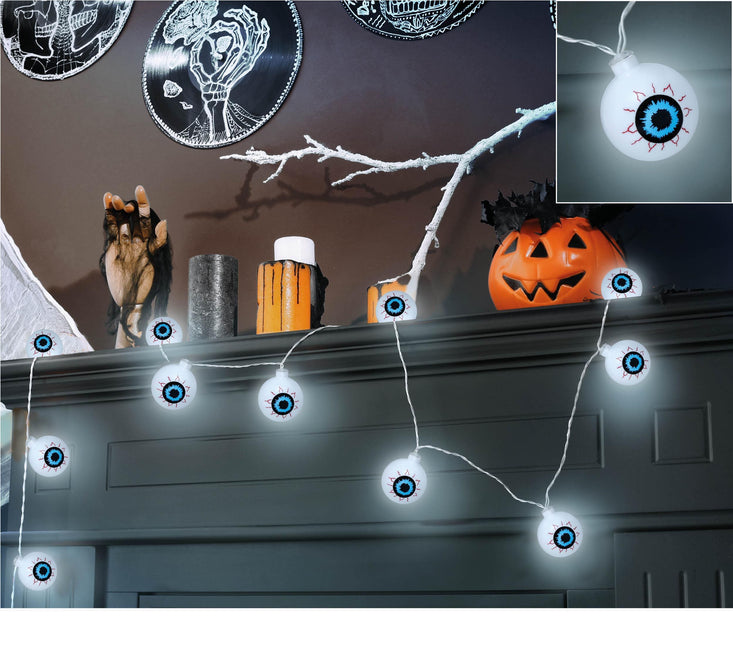 Halloween Lichtslinger LED Ogen 1,3m