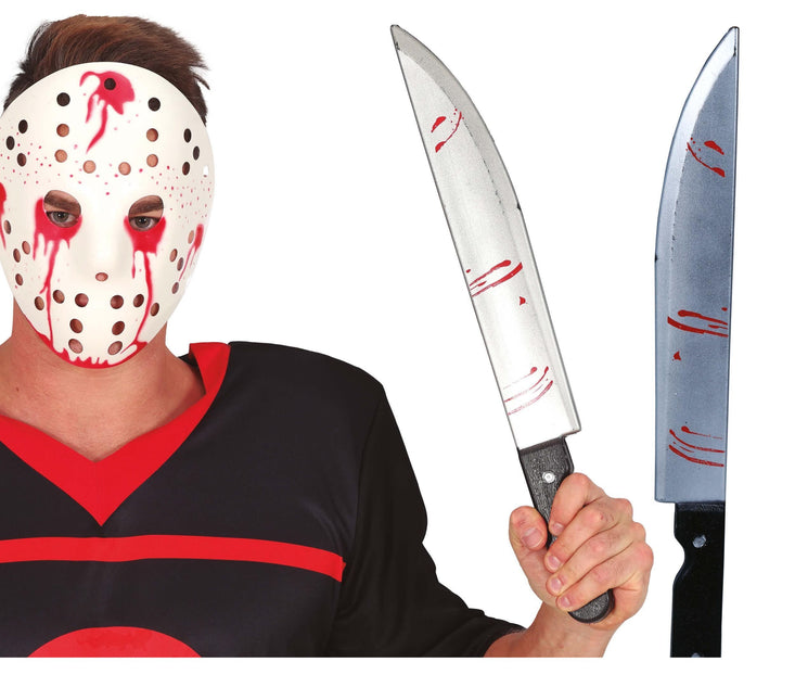 Halloween Nep Machete Met Bloed 45cm