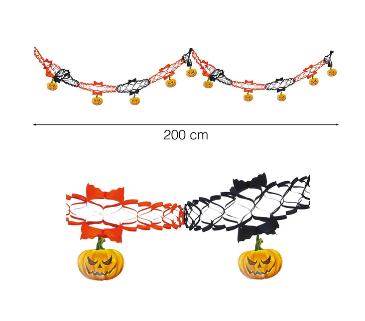 Halloween Slinger Pompoenen 2m