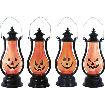 Halloween Tafeldecoratie Lantaarn Pompoen 16cm