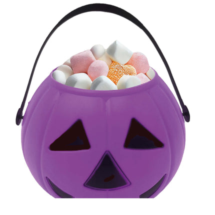 Paarse Halloween Snoep Emmer Pompoen 15cm