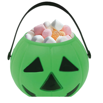 Groene Halloween Snoep Emmer Pompoen 15cm