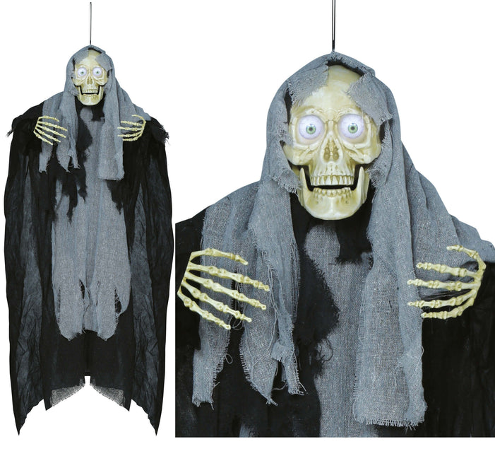 Halloween Hangdecoratie Grijs Skelet 1,2m