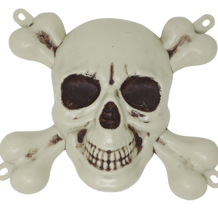 Halloween Wanddecoratie Piratenschedel 30cm