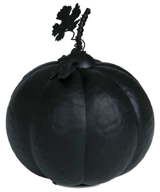 Halloween Decoratie Zwart Pompoen Met Licht 16cm