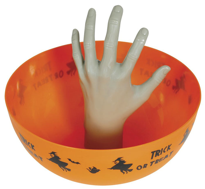 Halloween Kom Met Hand 25cm