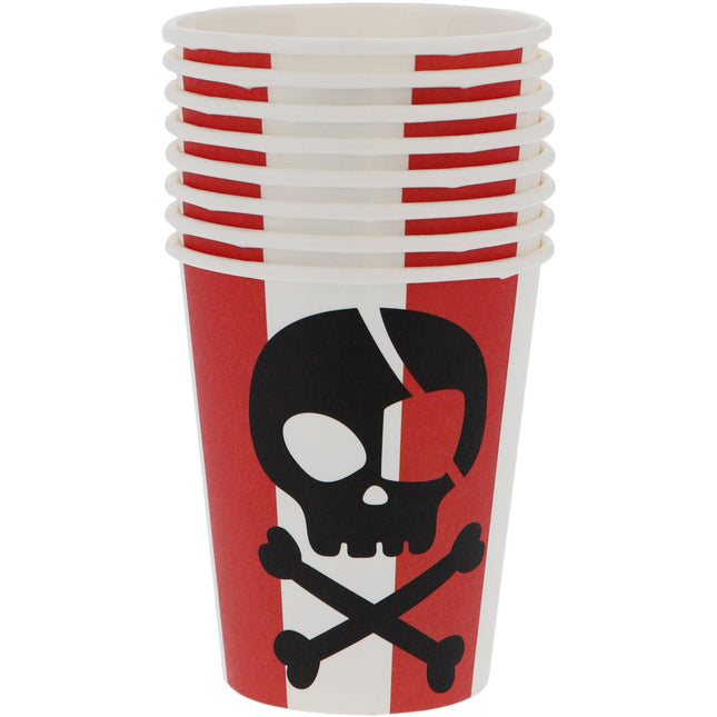 Bekers - Pirate Party - 250 ml - 8 stuks