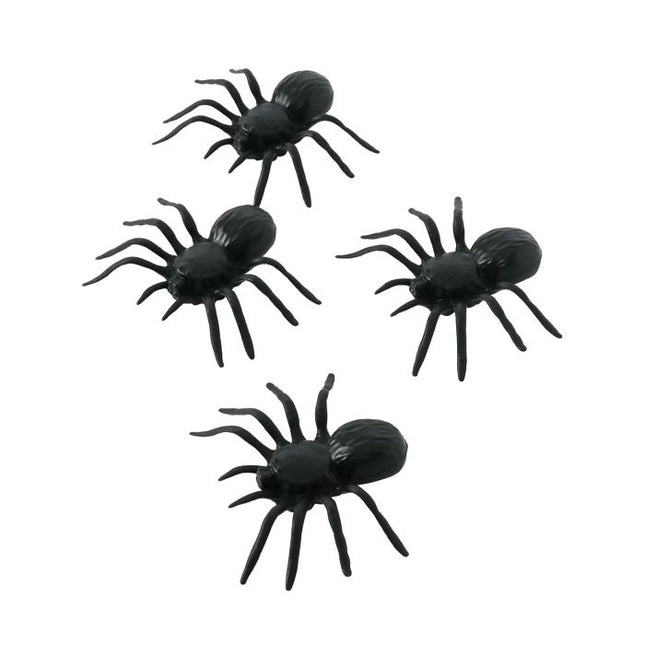 Halloween Spinnen Set 10cm 4 delig