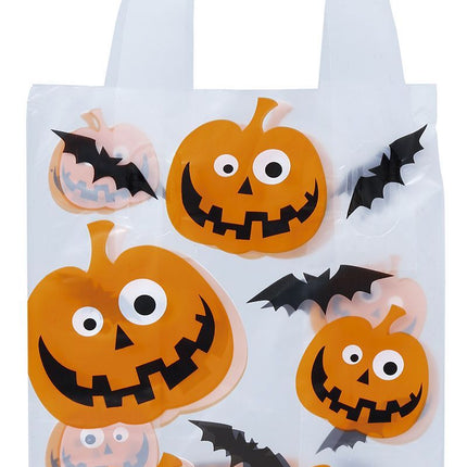 Halloween Tasjes Pompoen 14x30cm 6st