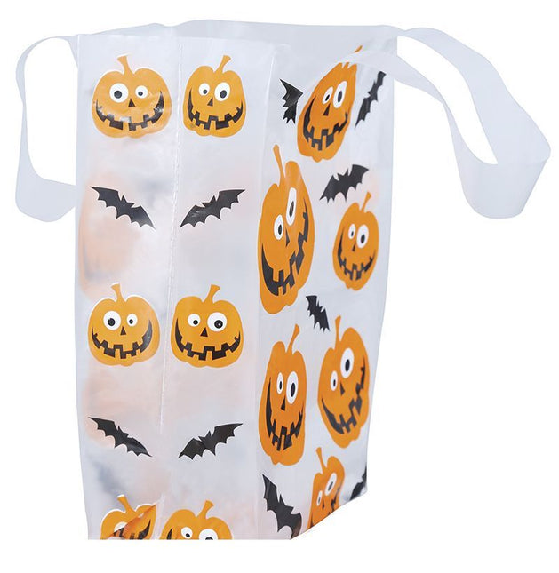 Halloween Tasjes Pompoen 14x30cm 6st