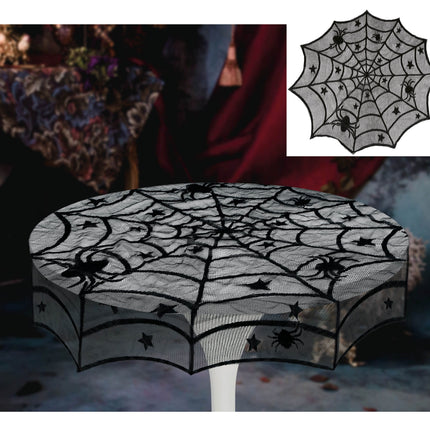 Halloween Tafelkleed Spinnenweb 1m