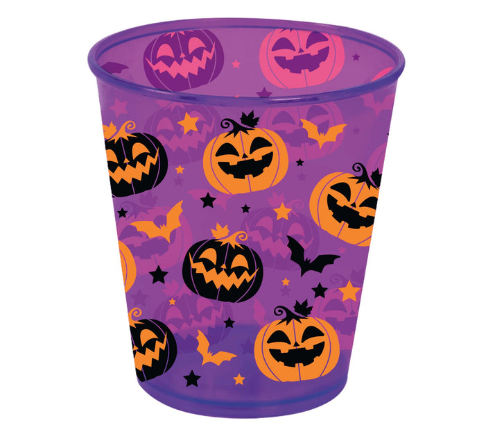 Halloween Beker Pompoenen En Vleermuizen 10cm