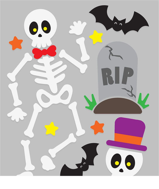 Halloween Raamsticker Skelet 25cm