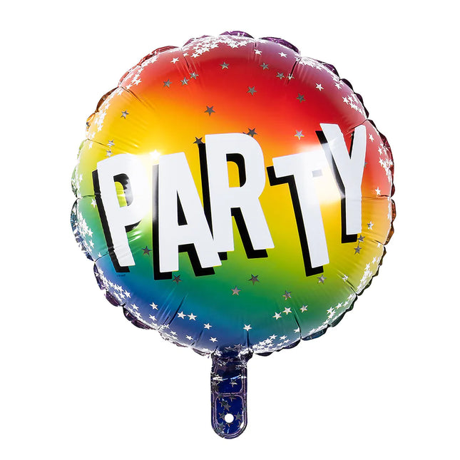 Party Helium Ballon Regenboog Leeg 45cm