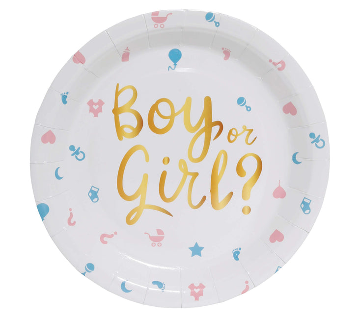 Gender Reveal Borden Boy Or Girl 23cm 6st