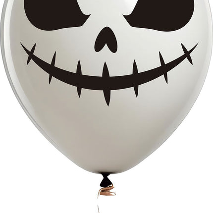 Halloween Ballonnen Wit Geest 30cm 10st