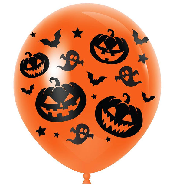 Halloween Ballonnen Oranje 30cm 10st