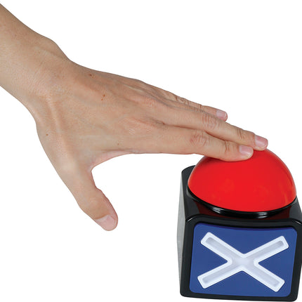 “x” buzzer button with light and sound 10x8 cm