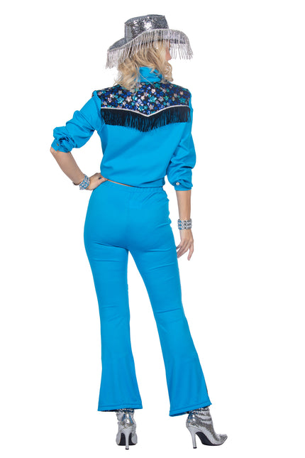 Western Kostuum Blauw Dames