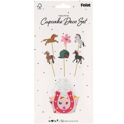 Paard Cupcake Toppers 12 delig