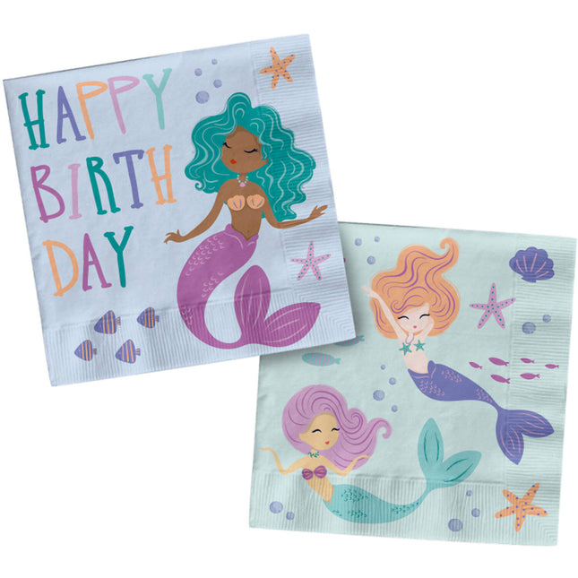 Servetten - Mermaid Magic - 33 x 33 cm - 20 stuks