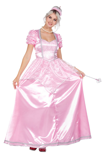 Prinsessen jurk lang roze