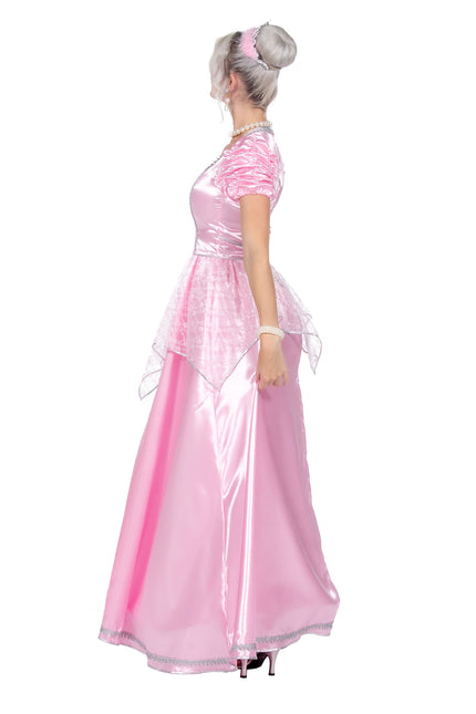 Prinsessen jurk lang roze