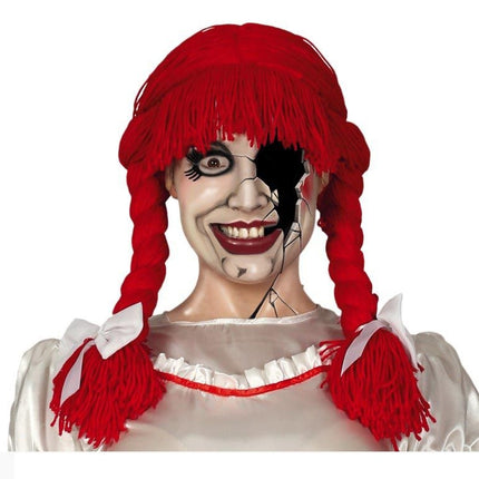 Halloween Pruik Pop Rood