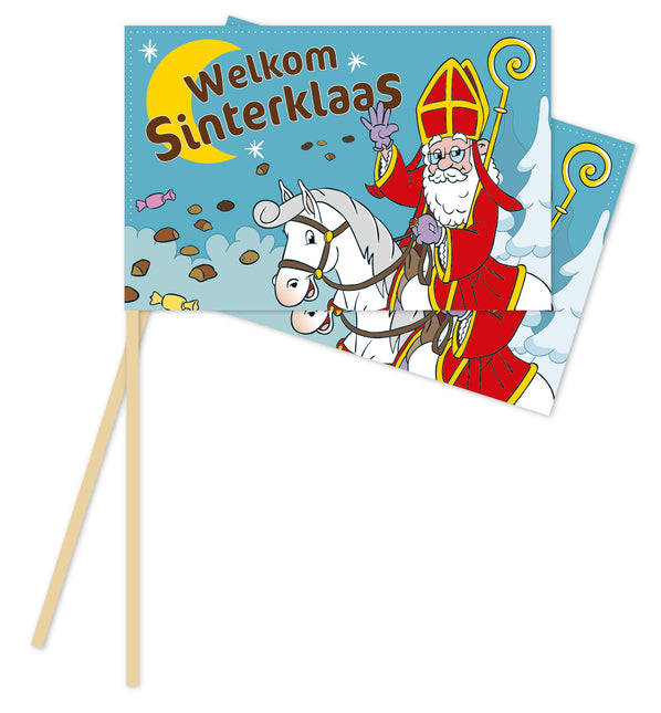 Sinterklaas Zwaaivlaggetjes 10st