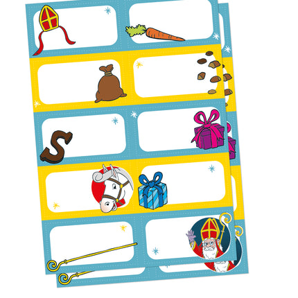 Sinterklaas Naamstickers 2st