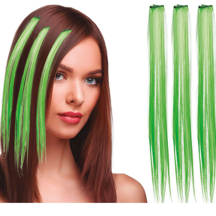 Hair Extensions Groen 50cm 3st