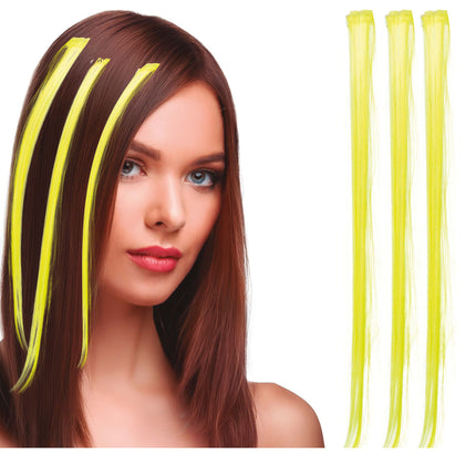 Hair Extensions Geel 50cm 3st