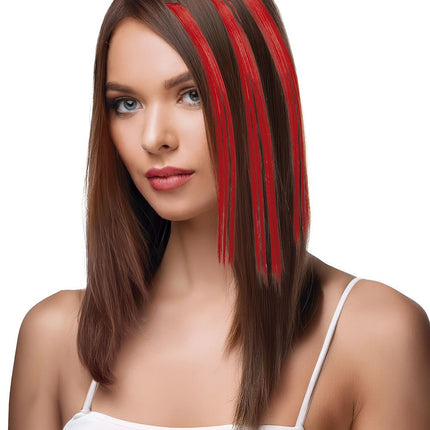 Hair Extensions Rood 50cm 3st