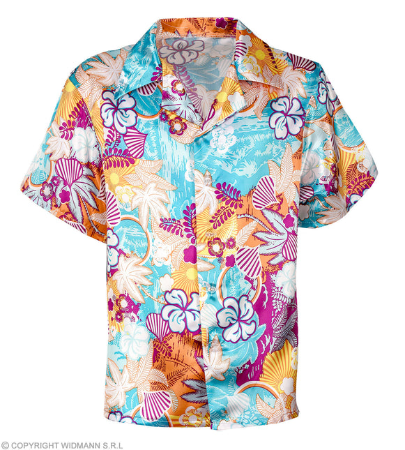 Hawaiishirt Satijn Kostuum