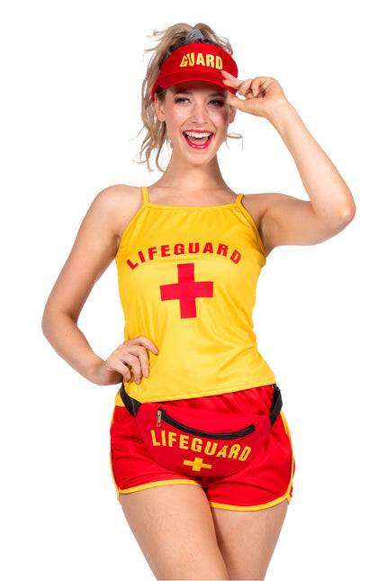 Lifeguard set (top/short/zonneklep/tas/fluit)